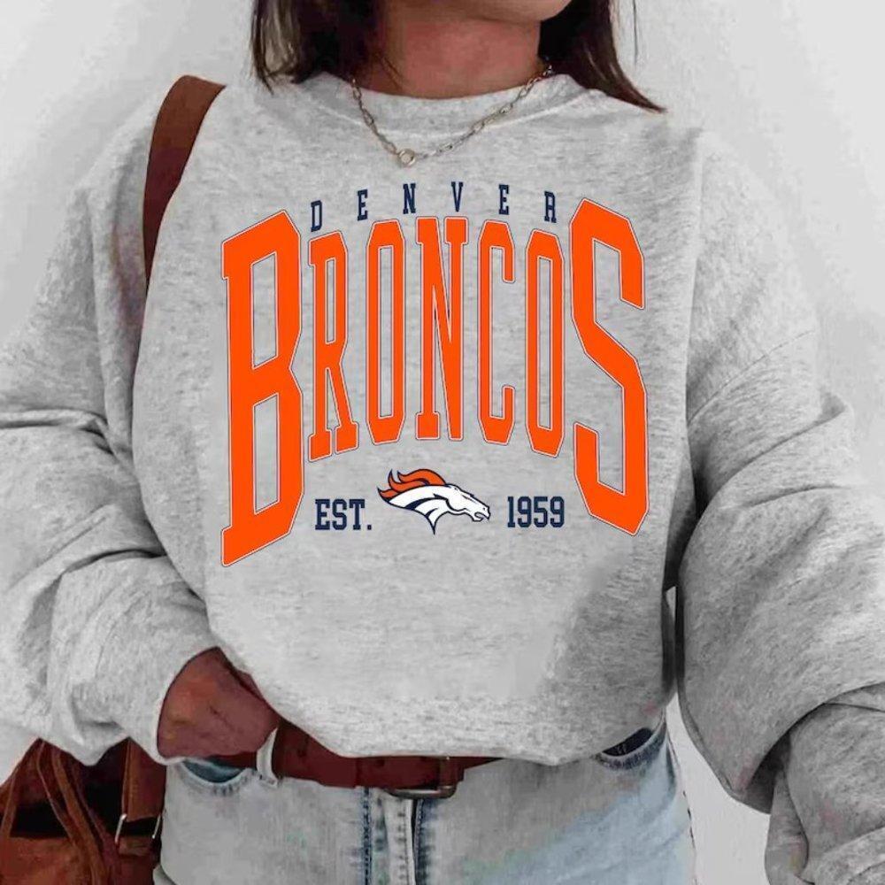 1959 Denver Broncos Sweatshirt, Denver Broncos, Denver Broncos Retro
